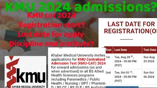 KMU admissions 2024KMU cat 2024 registration [upl. by Beka]