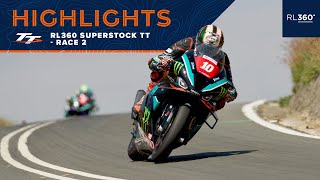 RL360 Superstock TT Race 2  Highlights  2023 Isle of Man TT Races [upl. by Nirrek]