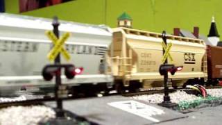 CSX Mixed Freight at Cedar Street Crossing Brookfield New Jersey  Part 1  011110 [upl. by Renae67]