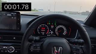 0100 RS Civic 2022  Acceleration Test  15 Turbo 176 BHP [upl. by Anyela568]