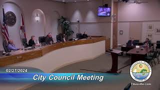 City Council Meeting — 2272024  630 pm [upl. by Noakes904]