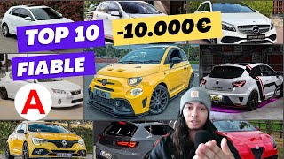 TOP 10 VOITURE à MOINS de 10000€ pour JEUNE PERMIS  Les meilleures voitures jeune permis [upl. by Econah]