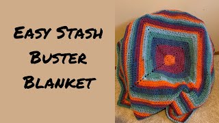 Easy Crochet Stash Buster Blanket [upl. by Anole]