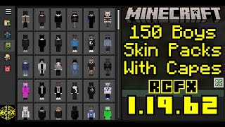 150 Boys Skin Packs With Capes For Minecraft 11962 Mobile and PC [upl. by Horatia]