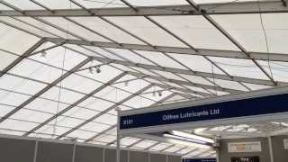 Southern Manufacturing 2014 at FIVE Farnborough evacuated on Feb 12th 2014 due to wind [upl. by Sonitnatsnoc]