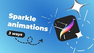 Framebyframe animation of 3 types of sparkles Stepbystep tutorial [upl. by Drahcir321]