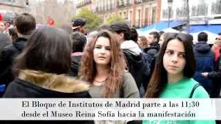 26 de Febrero huelga estudiantil estatal Manifestación en Madrid [upl. by Bickart]