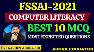 FSSAI Computer Classes  FSSAI Recruitment 2021  FSSAI Computer Literacy MCQ  FSSAI Classes [upl. by Sorkin]