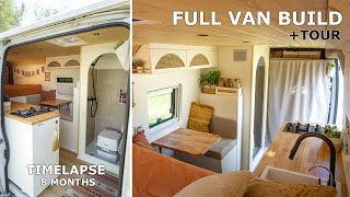 FULL VAN BUILD Luxery Camper Van  TOUR  TIMELAPSE DIY Van Conversion [upl. by Carolus]