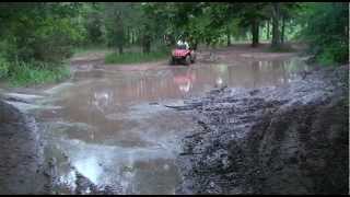 ATV Trail Riding  Honda 450R vs Yamaha Warrior 350 [upl. by Ileek]