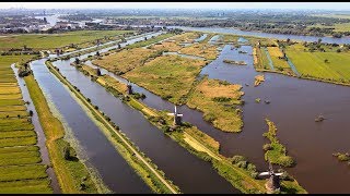 Kinderdijk Windmills in 4 seasons Unesco World Heritage Dutch Mills [upl. by Nivat]