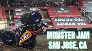 Monster Jam San Jose CA Skills Competition show 2 [upl. by Nylyrehc305]