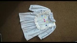 3 Years Casual baby frock cutting and stitching 201819  قطع ثوب طفل وخياطة [upl. by Myca603]