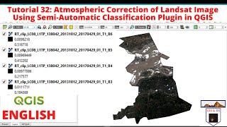 Atmospheric Correction of Landsat image Using Semi Automatic Classification Plugin in QGIS [upl. by Lanfri]