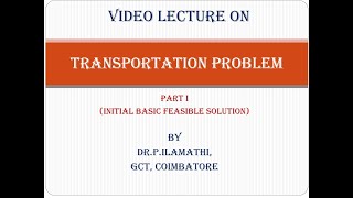 Transportation Problem  Initial Basic Feasible Solution  GATE 2021  Operations Research [upl. by Rebah]