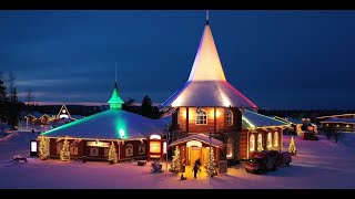 Santa Claus Village Lapland Father Christmas Rovaniemi Finland Arctic Circle reindeer travel video [upl. by Adoree]