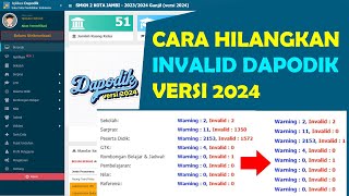 Cara Cepat Hilangkan Invalid Dapodik 2024 Sekali Klik [upl. by Goulder]