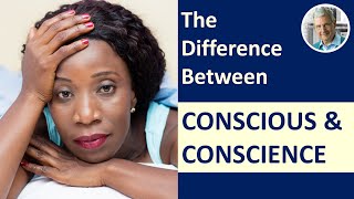 The Difference Between CONSCIOUS amp CONSCIENCE 5 Examples [upl. by Ailemac]