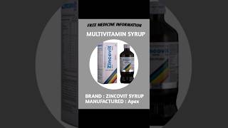 Zincovit Syrup Benefits healthbenefits syrup multivitamins [upl. by Ymot]