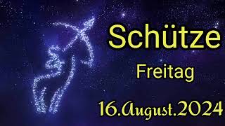 horoskop Schütze Freitag 16 August 2024 [upl. by Arekat]