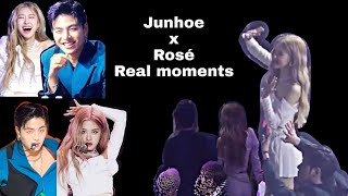 Junhoe x Rosé moments at Gaon Chart Awards 2019 Bonus BobLisa [upl. by Noret]