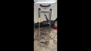 2020 Tracker ProGuide V16 Garelick Boat Ladder Install GoAdventureHaveFunFamilyFirst 3kcgplus1 [upl. by Edmon403]