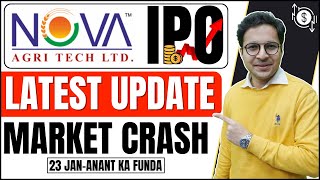 Nova AgriTech IPO Latest update  Stock market crash today  23012024 [upl. by Cigam141]