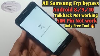 All Samsung FRP Bypass Remove Android 8✓9✓10  Samsung j5 prime frp bypass 2023  talkback not work [upl. by Naara]