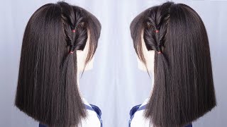 Peinados Sencillos Para Cabello Corto Para Niñas  Peinados Para Graduación Faciles Y Bonitos [upl. by Boleyn]