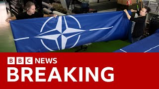 Sweden formally joins Nato military alliance  BBC News [upl. by Frohne598]