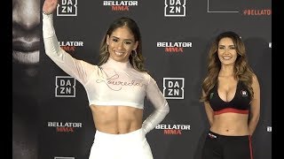 Valerie Loureda vs Colby Fletcher  Weighin FaceOff  Bellator 216 MVP vs Daley  rWMMA [upl. by Daisey]