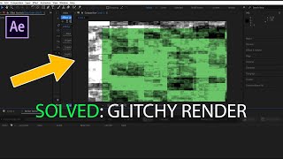 How to fix after effects glitchy render [upl. by Salhcin]