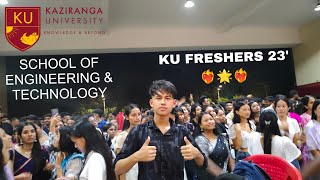 Kaziranga University Freshers 23  BTech branch ❤️‍🔥 [upl. by Madlin]