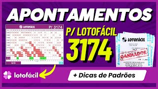 lotofacil  Apontamentos e Dicas P 3174 [upl. by Amhsirak]