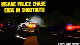 INSANE POLICE CHASE ENDS IN SHOOTOUT  FSRP Leon County [upl. by Thinia]