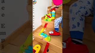 Marble run down to the stairs marblerace marblerun asmr [upl. by Gnemgnok]