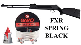 FXR Spring Black  Gamo Red Fire Agrupamento e cronografagem [upl. by Oniotna]