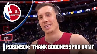 Duncan Robinson reacts to Heat game winner overcoming adversity  NBA on ESPN [upl. by Giordano]