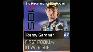 Remy Gardner 1st SBK Podium 3rd Place [upl. by Litton]