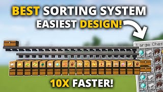 Minecraft EASY Automatic Sorting System  Auto sorter 121 [upl. by Aramad]