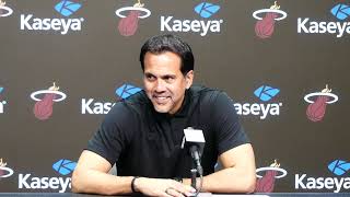 Erik Spoelstra Talks Terry Rozier Debut Miami Heat Losing Streak NBA Funky Time Of Year [upl. by Dahc]