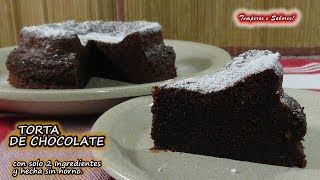 TORTA DE CHOCOLATE CON SOLO 2 INGREDIENTES y hecha sin horno [upl. by Enrol28]