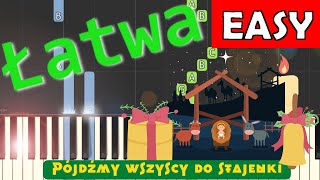 🎹 Pójdźmy wszyscy do stajenki  Piano Tutorial łatwa wersja 🎵 NUTY W OPISIE 🎼 [upl. by Cinom]