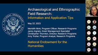 NEH Archaeological and Ethnographic Field Research Program Webinar [upl. by Appel]