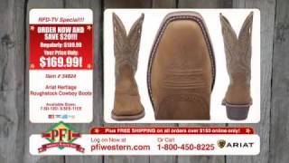 Ariat Heritage Square Toe Roughstock Cowboy Boots [upl. by Roxie]