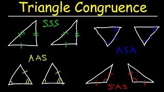 Triangle Congruence Theorems Two Column Proofs SSS SAS ASA AAS Postulates Geometry Problems [upl. by Obau]