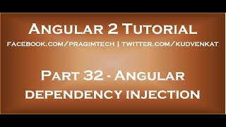 Angular dependency injection [upl. by Nikolaos402]