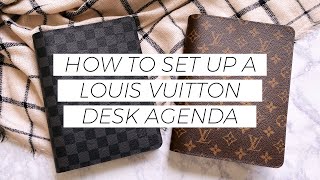 How to Set Up a Louis Vuitton Desk Agenda  LV Desk Agenda Review [upl. by Ignatia]