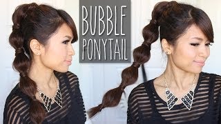 Bubble Ponytail Hairstyle  Medium to Long Hair Tutorial [upl. by Margreta840]