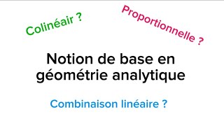 Notion de base en géométrie analytique [upl. by Misab]